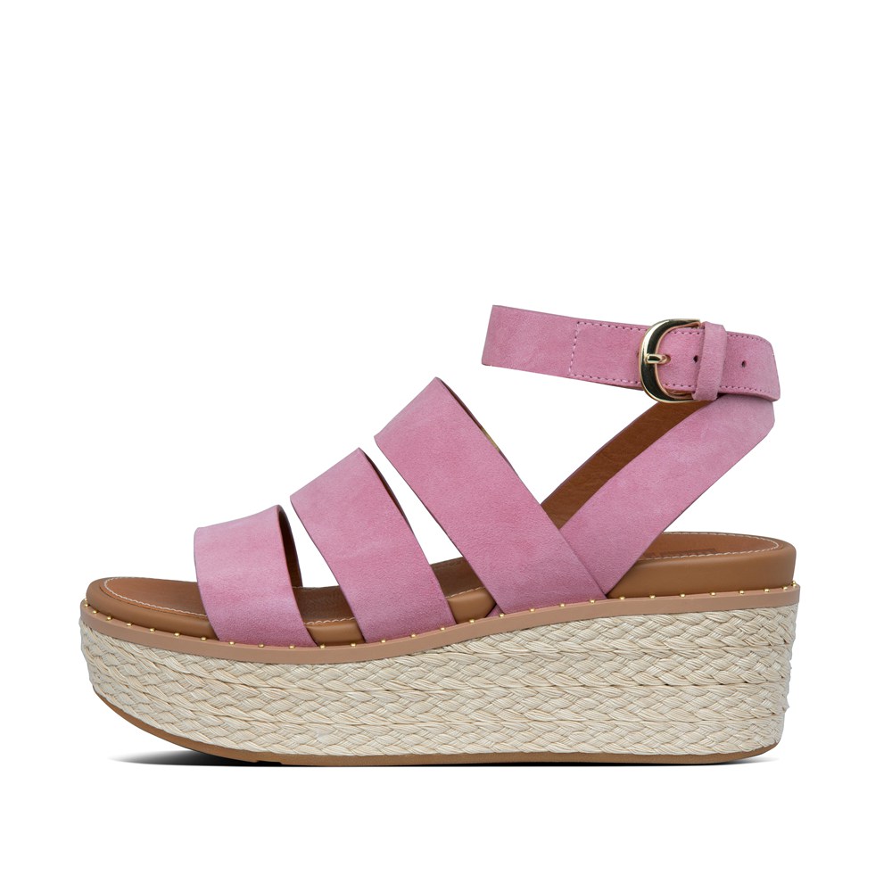 Fitflop Womens Wedge - Eloise Espadrille Sandals - Pink - 761-RHAECS